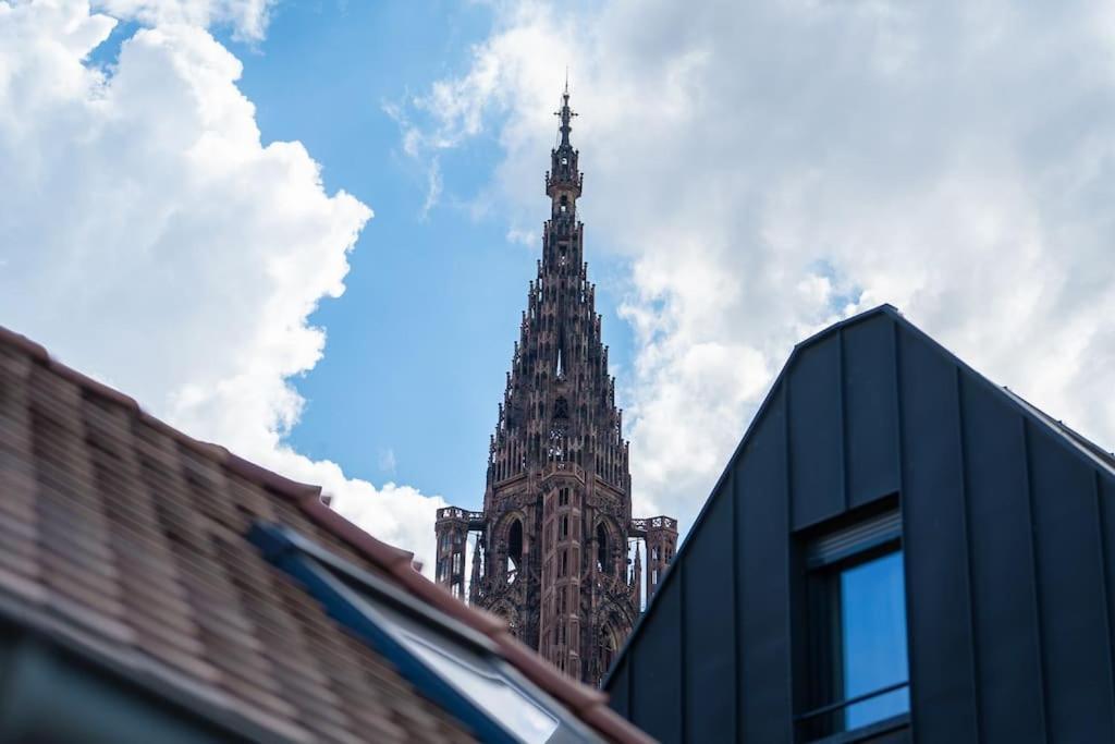 Le Carre D Or Appartement Terrasse Vue Cathedrale Straßburg Exterior foto